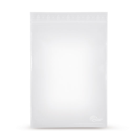 Sacchetti con chiusura a pressione in PE-RLD senza striscia di etichettatura, 50 m, 50% riciclato