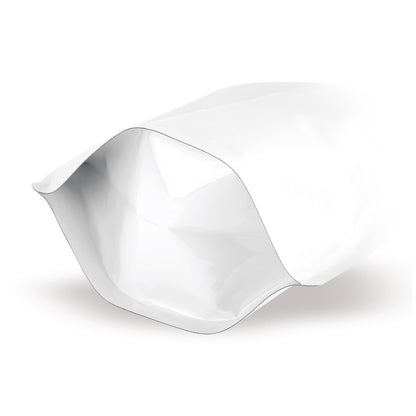 Sacchetto con fondo piatto bianco con valvola salva aroma