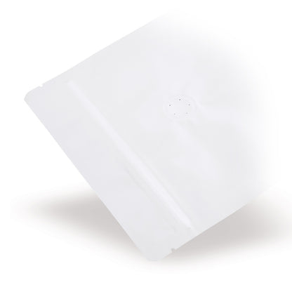 Sacchetto con fondo piatto bianco con valvola salva aroma