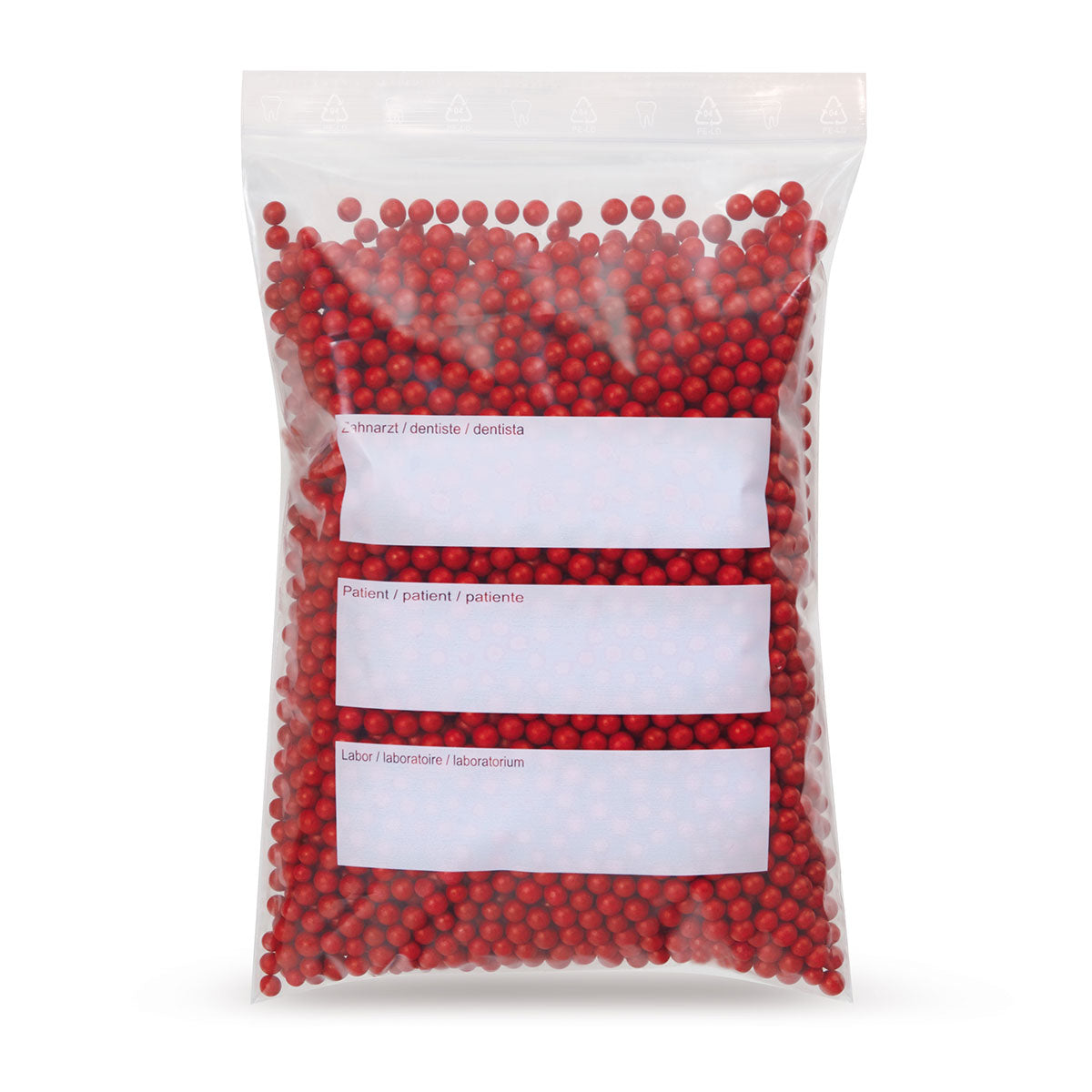 Sacchetti con chiusura a pressione in LDPE con tasca a marsupio Sacchetti dentali 50 mµ