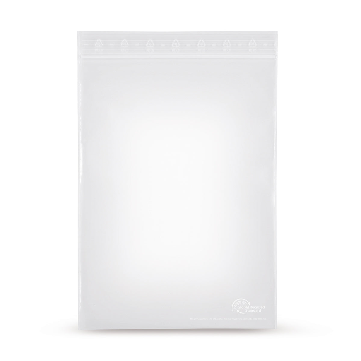 Sacchetti con chiusura a pressione in PE-RLD senza striscia di etichettatura, 50 m, 50% riciclato