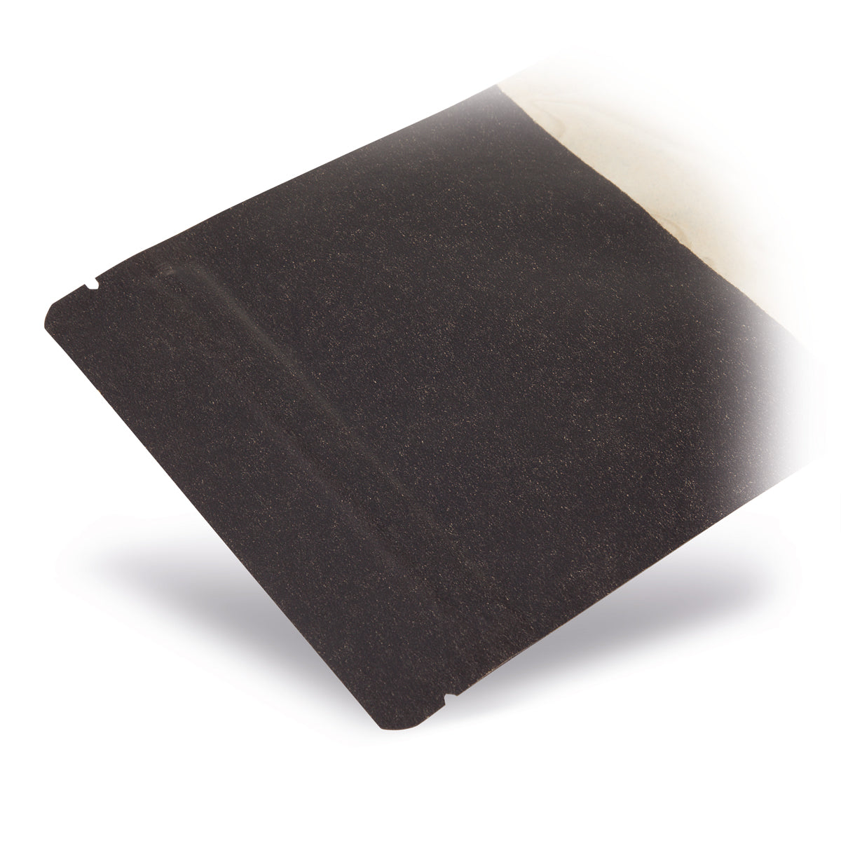 Sacchetto con fondo piatto in carta kraft nera con finestra 3-WEB