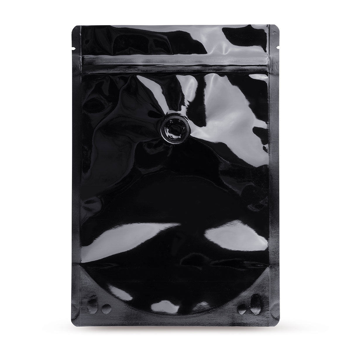 Sacchetto stand-up nero con valvola salva aroma Base